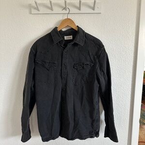 Western casual button up in black from Taylor stitch